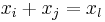 x_{i}+x_{j}=x_{l}